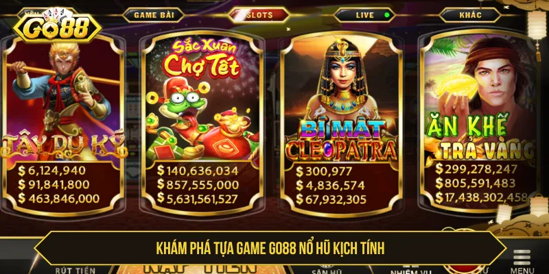 GO88 Nổ Hũ - Slot Game, Cách Chơi Và Lưu Ý Cần Biết Các trò chơi slot có nhiều chủ đề khác nhau